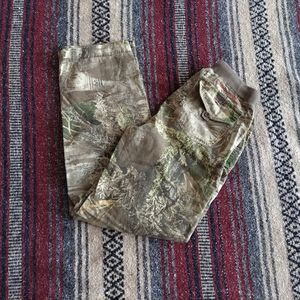Canvas cargo camo pants